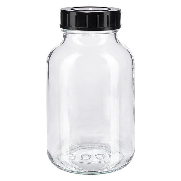 1000ml bredhalsad flaska klarglas med skruvkork 1000ml bredhalsad flaska klarglas med skruvkork