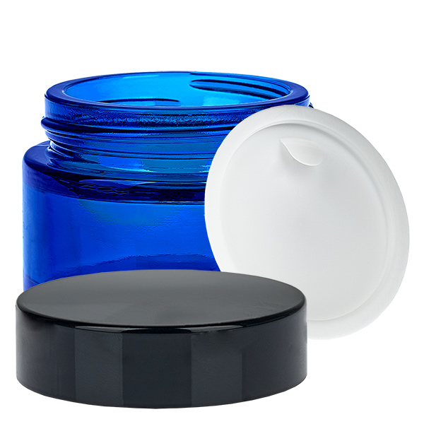 Glasburk 30ml blå med UNiTWIST-insatslock Glasburk 30ml blå med UNiTWIST-insatslock