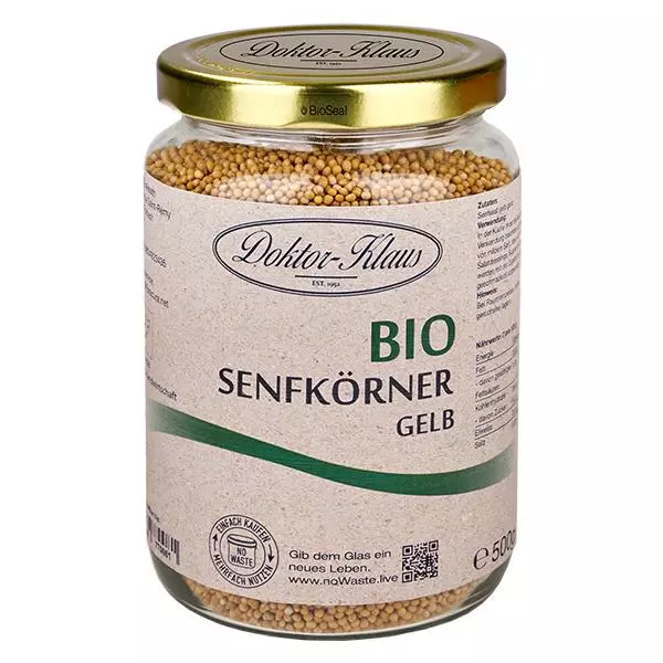 Senapsfrön gul ekologisk 500g Doktor-Klaus noWaste Senapsfrön gul ekologisk 500g Doktor-Klaus noWaste