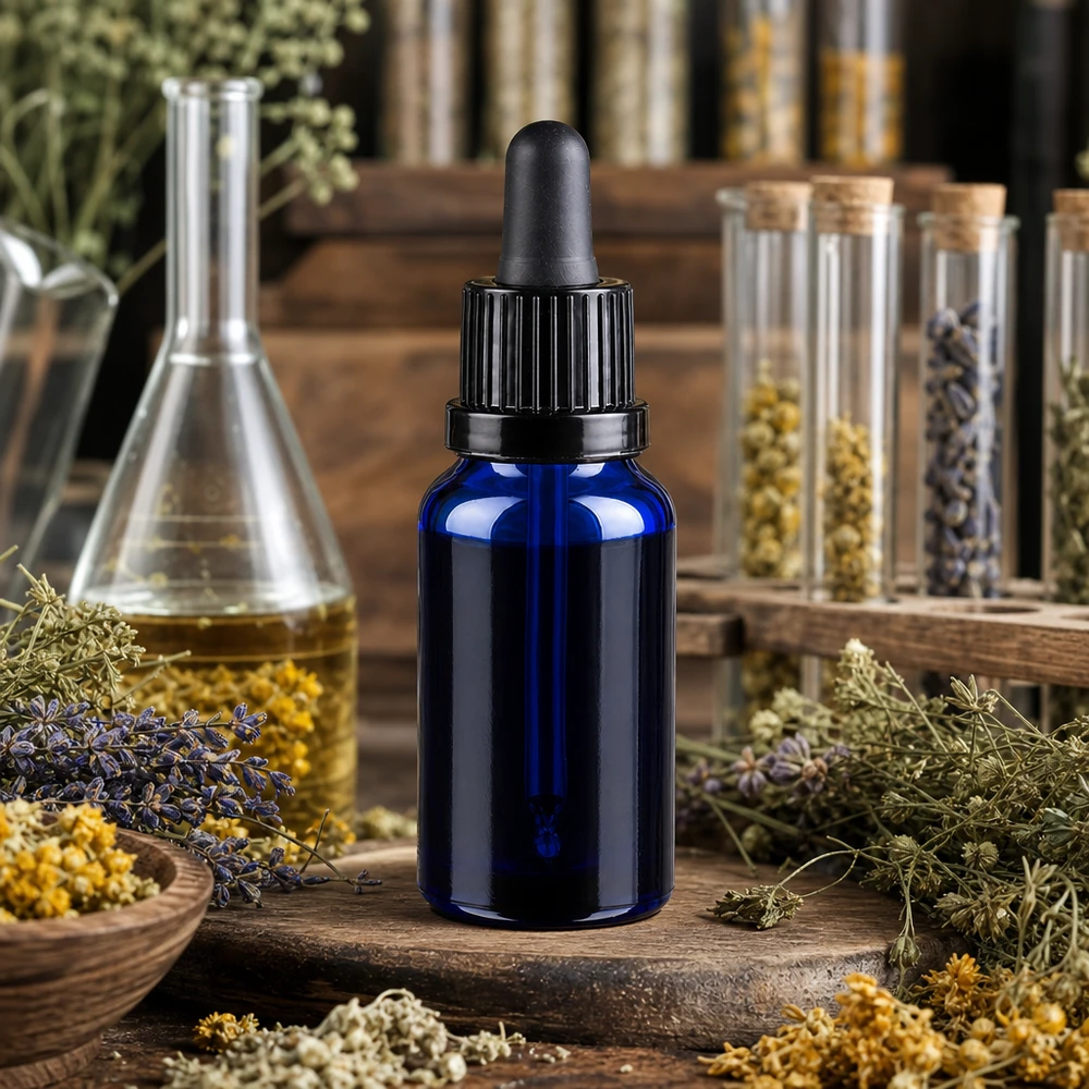 20 ml pipettflaska svart med säkerhetsförslutning BlueLine UT18/20 20 ml pipettflaska med ergonomisk svart pipett för exakt droppdosering och enkel hantering