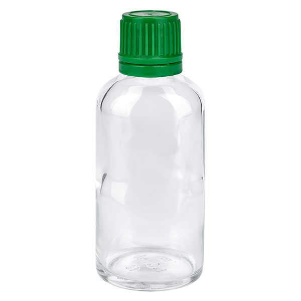 50ml flaska 11mm skruvkork grönt sabotagesäkert lock ClearLine UT18/50 50ml flaska 11mm skruvkork grönt sabotagesäkert lock ClearLine UT18/50