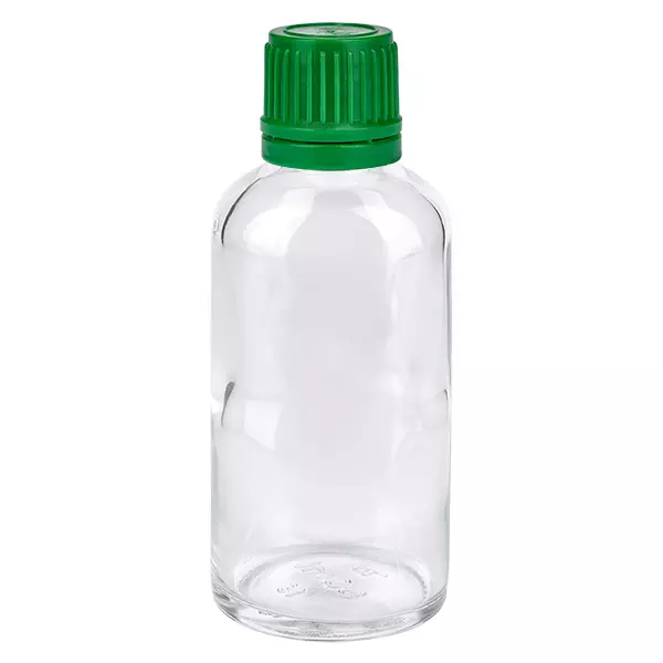 50ml flaska 11mm skruvkork grönt sabotagesäkert lock ClearLine UT18/50 50ml flaska 11mm skruvkork grönt sabotagesäkert lock ClearLine UT18/50