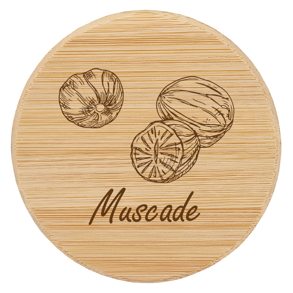 Couvercle en bois "Muscade" för WECK RR60