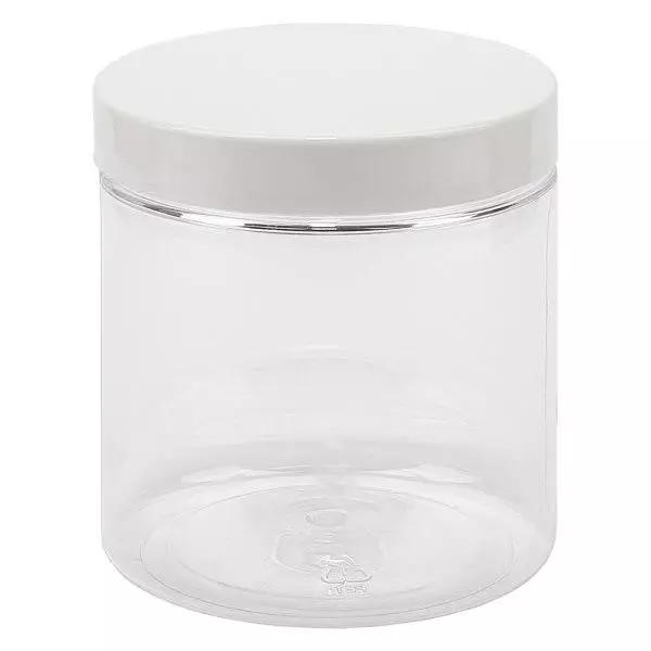 Petpacker 250ml kristallklar öppning 70mm inkl. lock Petpacker 250ml kristallklar öppning 70mm inkl. lock