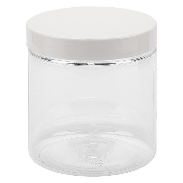 Petpacker 250ml kristallklar öppning 70mm inkl. lock Petpacker 250ml kristallklar öppning 70mm inkl. lock