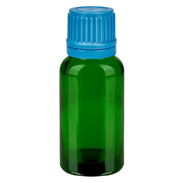 20 ml flaska 11mm skruvkork blå med sabotageskydd GreenLine UT18/20 20 ml flaska 11mm skruvkork blå med sabotageskydd GreenLine UT18/20