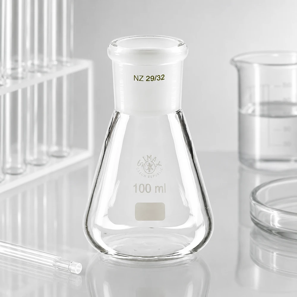 Erlenmeyerkolv 100ml med standardslipad fog (29/32)