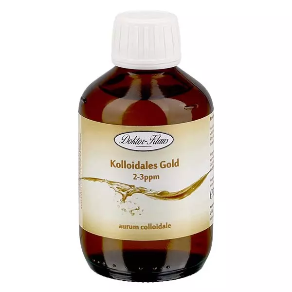 200 ml kolloidalt guld Doktor-Klaus, 2-3ppm, bärnstensfärgad glasflaska med säkerhetsförslutning 200 ml kolloidalt guld Doktor-Klaus, 2-3ppm, bärnstensfärgad glasflaska med säkerhetsförslutning