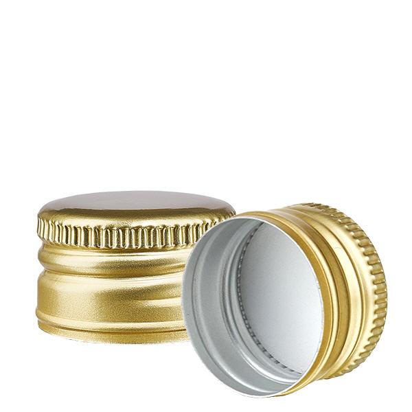 PP22 aluminiumlock i guld utan rullad kant PP22 aluminiumlock i guld utan rullad kant