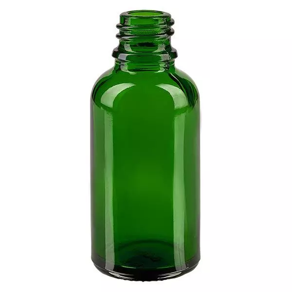 Droppflaska 10ml DIN 18 hällring grönt glas Droppflaska 10ml DIN 18 hällring grönt glas
