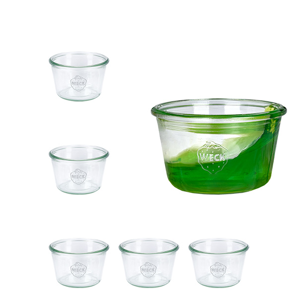 Set med 6 Weck-glas 370 ml
