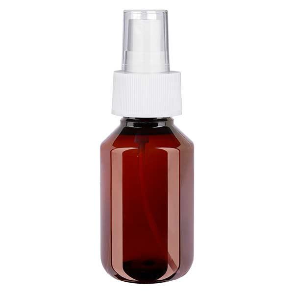 PET-flaska 100ml med finfördelare vit PET-flaska 100ml med finfördelare vit