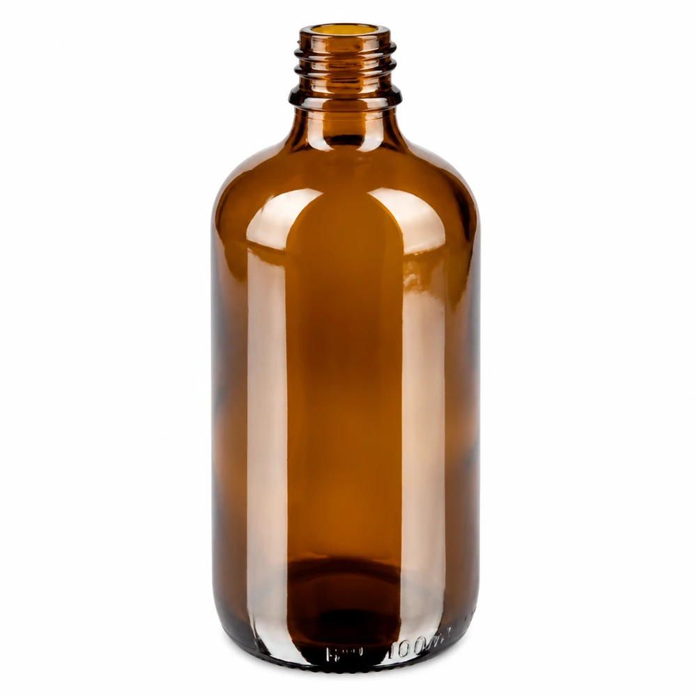 100ml Sprayflaska svart standardlock BrownLine UT18/100 Brun 100 ml glasflaska med skruvgänga UT18 för professionella sprutapplikationer