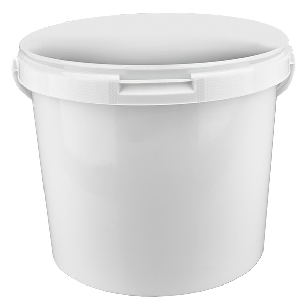 Hink 5.6L av vit polypropenplast utan lock