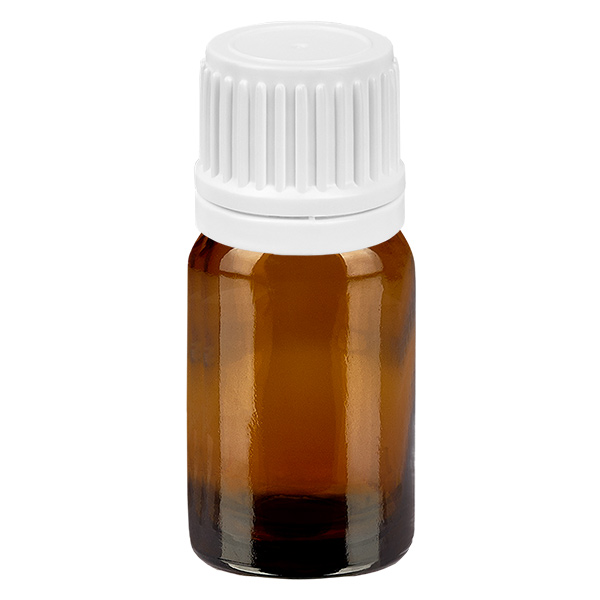 5ml flaska 11mm skruvkork vit med sabotageskydd BrownLine UT18/5