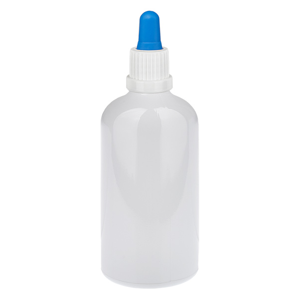 100 ml pipettflaska vit/blå originalförsegling WhiteLine UT18/100 100 ml pipettflaska vit/blå originalförsegling WhiteLine UT18/100