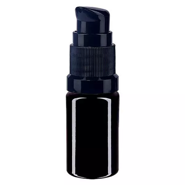 Apoteksflaska violett 5ml pumplock svart standard Apoteksflaska violett 5ml pumplock svart standard
