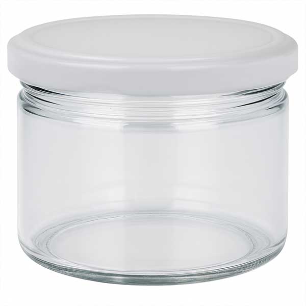 540ml rund burk med BasicSeal-lock vit UNiTWIST