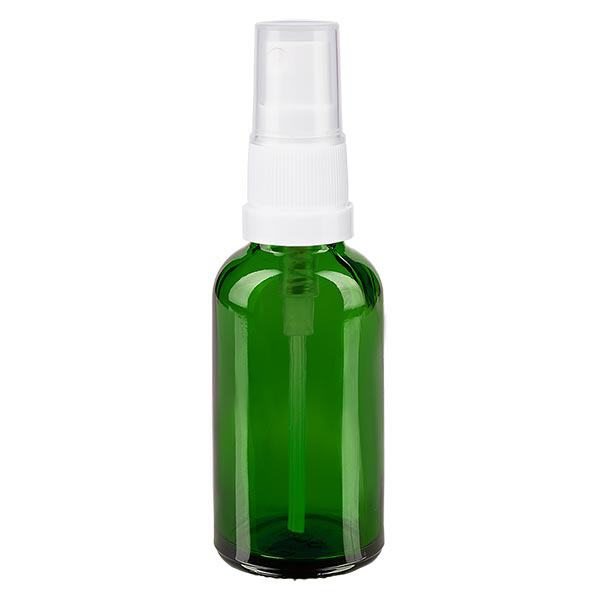 Apoteksflaska grön 30ml spraytillsats vit Apoteksflaska grön 30ml spraytillsats vit
