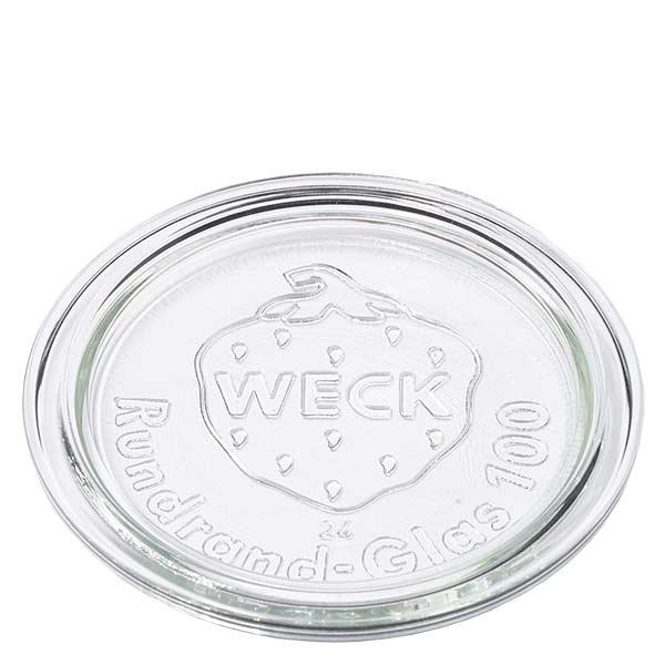 WECK burklock RR100 WECK glaslock RR100 runt transparent med präglad logotyp för konserveringsburkar och murarburkar