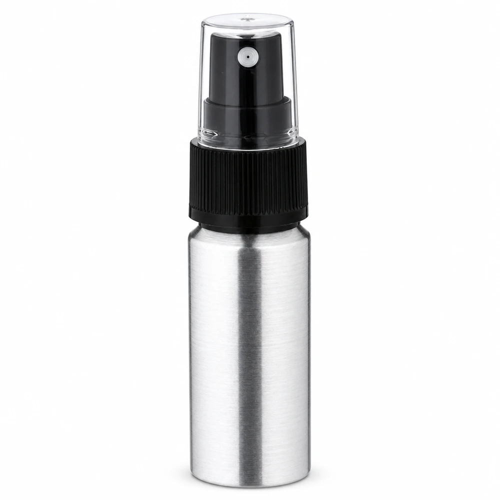 20 ml aluminiumflaska med atomiserare - kompakt sprayflaska tillverkad av polerad aluminium