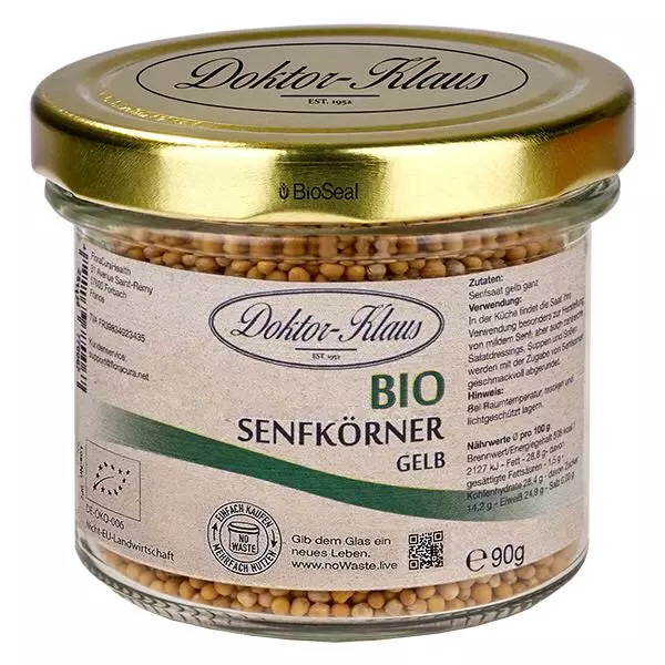Ekologiska senapsfrön 90g gula Doktor-Klaus noWaste Ekologiska senapsfrön 90g gula Doktor-Klaus noWaste