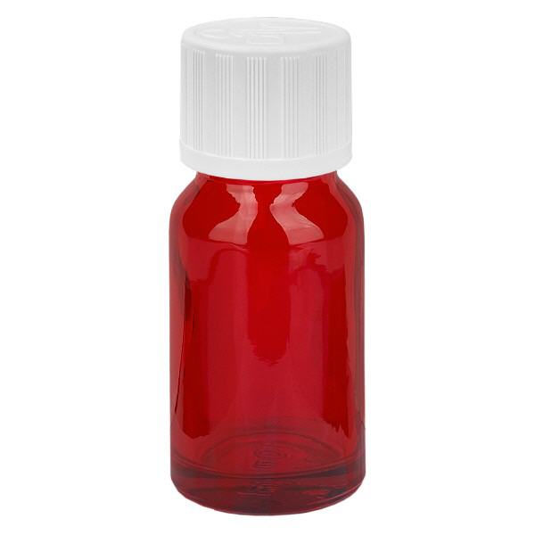 10 ml Droppflaska 1,2 mm vit med standardförslutning RedL. UT18/10