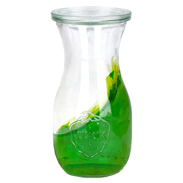 Set med 48 burkar Weck på 290 ml, juiceflaska med 48 glaslock Set med 48 burkar Weck på 290 ml, juiceflaska med 48 glaslock