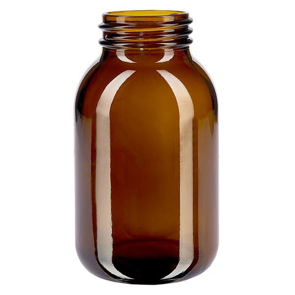 500ml flaska med bred hals bärnstensfärgat glas