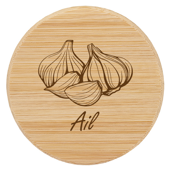 Couvercle i trä "Ail" för WECK RR60