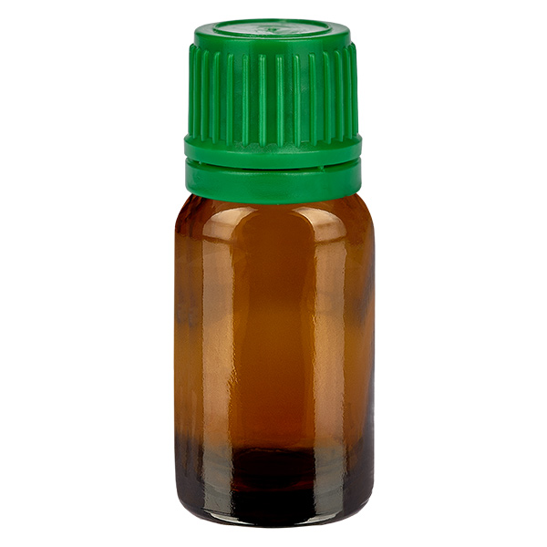 10ml flaska 11mm skruvkork grönt sabotagesäkert lock BrownLine UT18/10