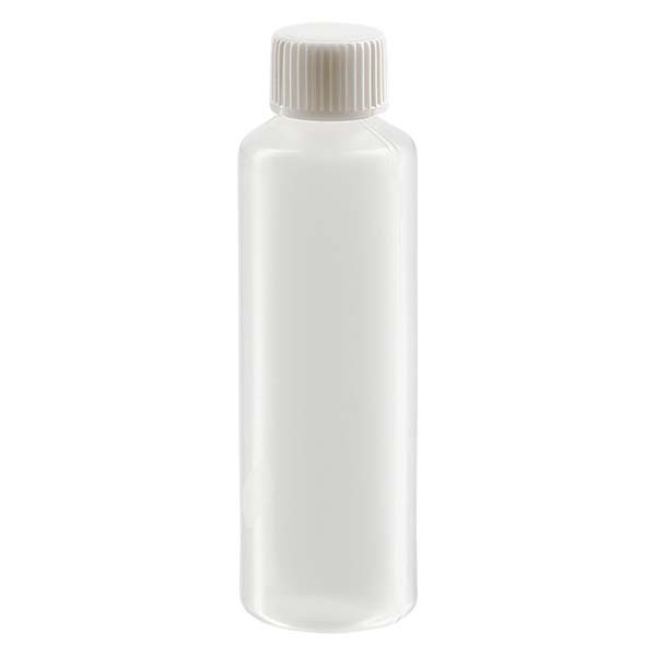 Provflaska 12ml, tillverkad av PE-LD, komplett med vitt skruvlock Provflaska 12ml, tillverkad av PE-LD, komplett med vitt skruvlock