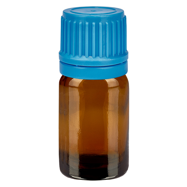 5ml flaska 11mm skruvkork blå med sabotageskydd BrownLine UT18/5