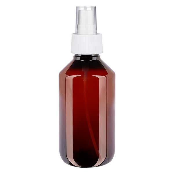 PET-flaska 200ml med atomiserare vit PET-flaska 200ml med atomiserare vit