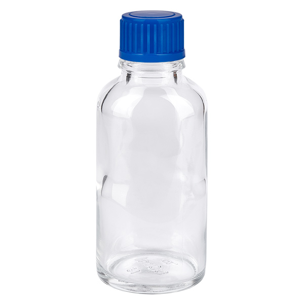 30ml flaska 11mm skruvkork blå standard ClearLine UT18/30