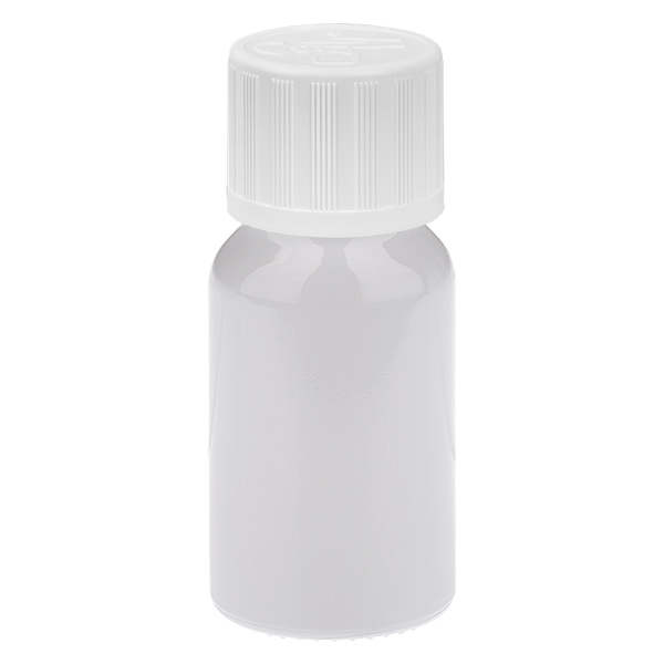 10 ml flaska 11 mm skruvkork vit standard barnsäker WhiteLine UT18/10 10 ml flaska 11 mm skruvkork vit standard barnsäker WhiteLine UT18/10