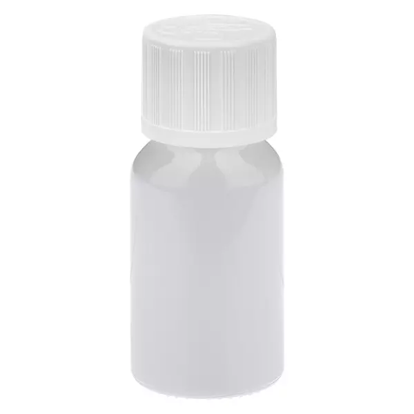 10 ml flaska 11 mm skruvkork vit standard barnsäker WhiteLine UT18/10 10 ml flaska 11 mm skruvkork vit standard barnsäker WhiteLine UT18/10