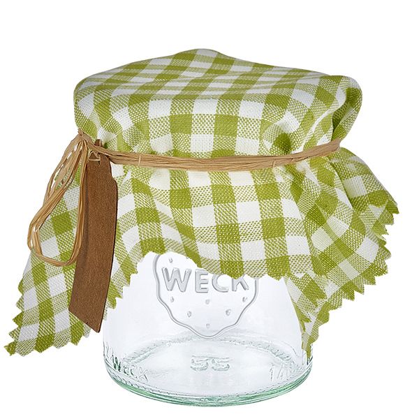 Smyckesduk i tyg grönrutig 15cm kvadrat