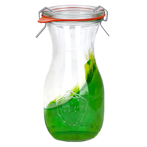 Set med 48 Weck-burkar 290ml juiceflaska med 48 glaslock Set med 48 Weck-burkar 290ml juiceflaska med 48 glaslock