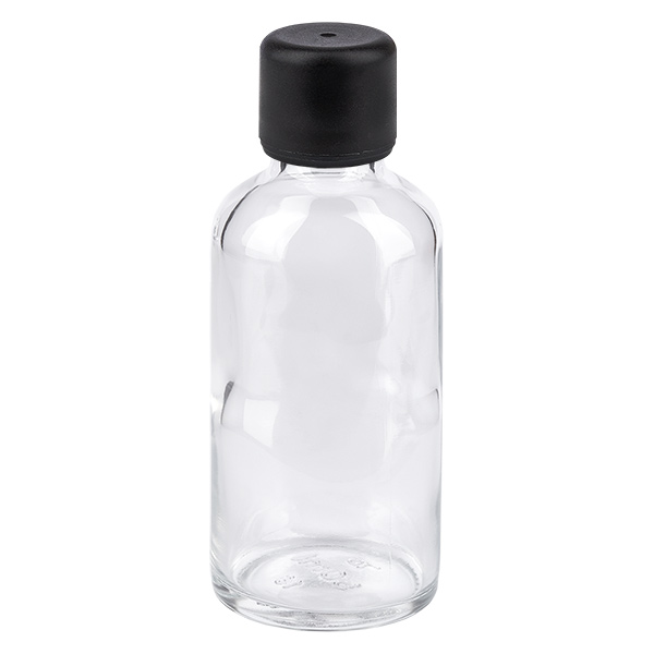 50ml flaska 6mm skruvkork svart standard ClearLine UT18/50 50ml flaska 6mm skruvkork svart standard ClearLine UT18/50