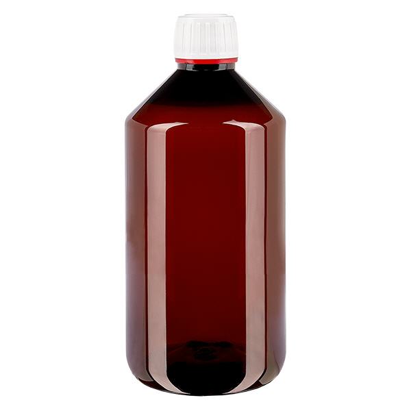 PET-flaska 750ml med vitt flip-top lock PET-flaska 750ml med vitt flip-top lock