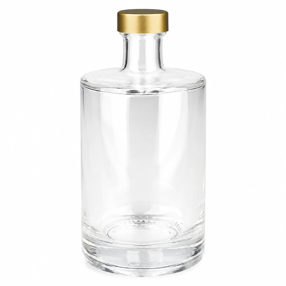 500 ml glasflaska Sam + skruvkork guld UNiTWIST® 500 ml glasflaska Sam med skruvkork i guld UNiTWIST transparent tom Produktfoto