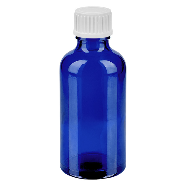 50ml Droppflaska 0,9mm vit standardförslutning BlueLine UT18/50