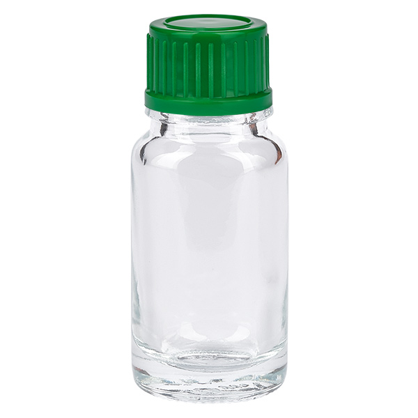 10ml flaska 11mm skruvkork grön Standard ClearLine UT18/10 10ml flaska 11mm skruvkork grön Standard ClearLine UT18/10