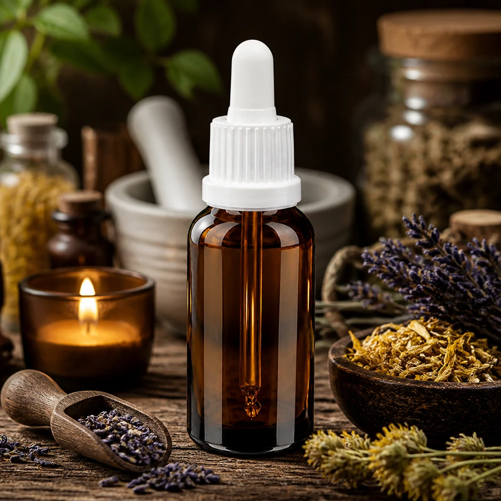 20 ml pipettflaska vit med säkerhetsförslutning BrownLine UT18/20 BrownLine pipettflaska 20 ml med exakt dropplock för homeopatiska läkemedel och tinkturer