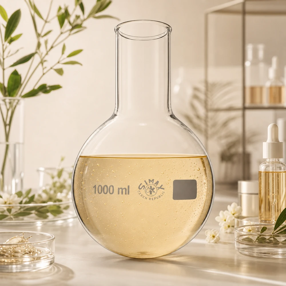 Kolv med rund botten 1000ml bred hals Rundkolv i glas 1000 ml med bred hals och högkvalitativ Simax-logotyp för professionell laboratorieutrustning