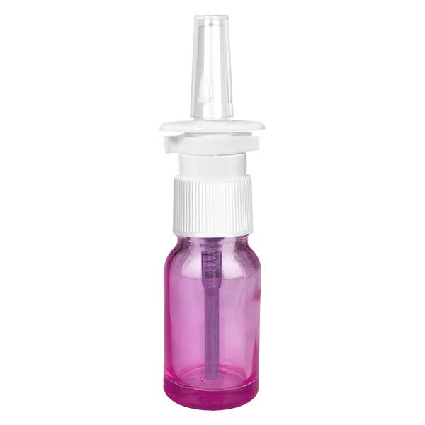 10ml nässprayflaska vit/transparent standard PurpleLine. UT18/10