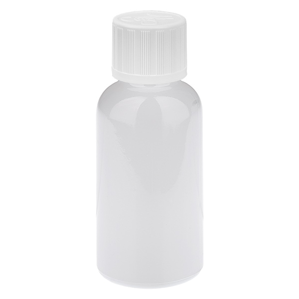 30 ml flaska 11 mm skruvkork vit standard barnsäkerhet WhiteLine UT18/30 30 ml flaska 11 mm skruvkork vit standard barnsäkerhet WhiteLine UT18/30