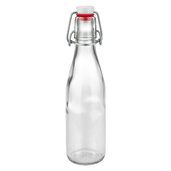 250 ml glasflaska + svängbart lock PVC UNiTWIST