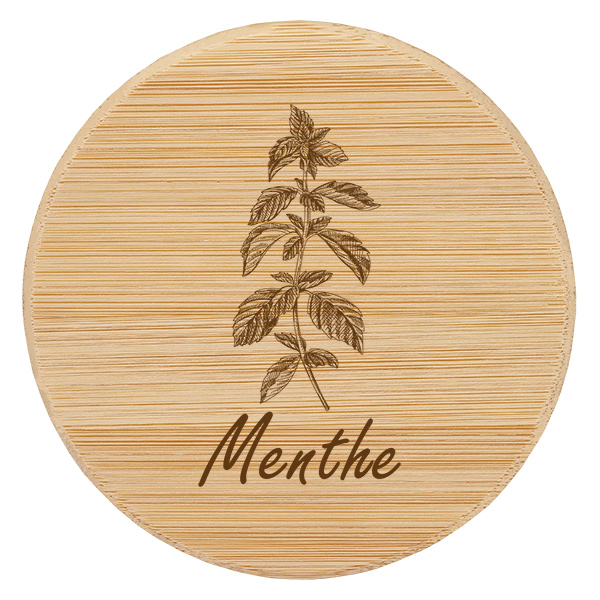 Couvercle en bois "Menthe" pour WECK RR60